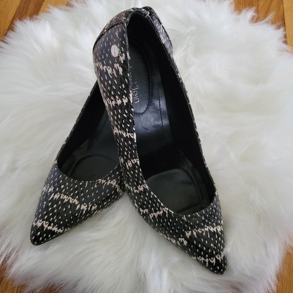 Calvin Klein Black and White Heels